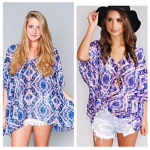 Show me your mumu pets tunic - purple haze pattern